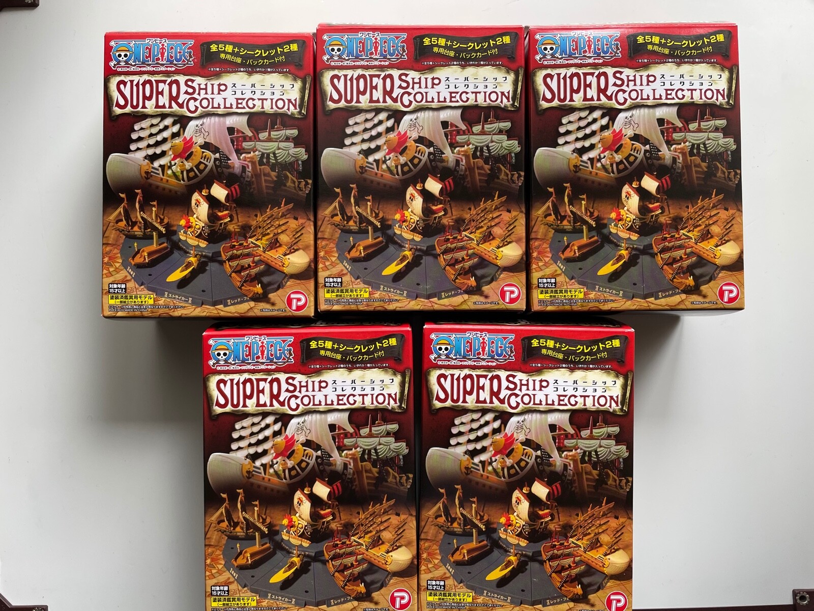 One Piece Super Ship Collection Set of 5 Plastic Model