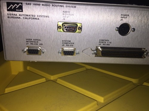 Sierra Automated Systems SAS 16000 Audio Matrix Router w/ 3 Pushbutton Panels