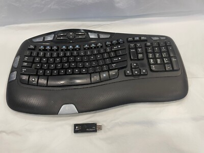 Logitech Wave Cordless Keyboard Y-RCP140 820-000396 Ergonomic