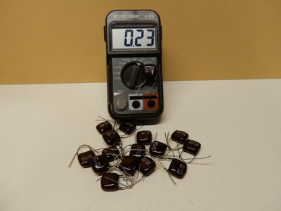 CDE .22uf 100V Brown Drop Capacitors Qty 15 NOS