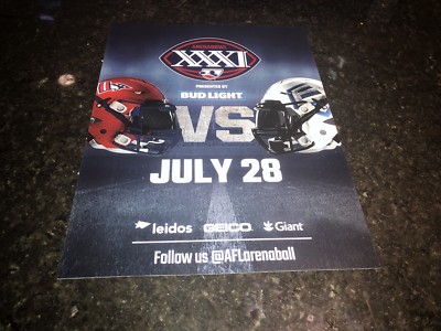 BALTIMORE BRIGADE WASHINGTON VALOR ARENABOWL XXXI FOOTBALL AFL 8.5X11 PHOTO SGA