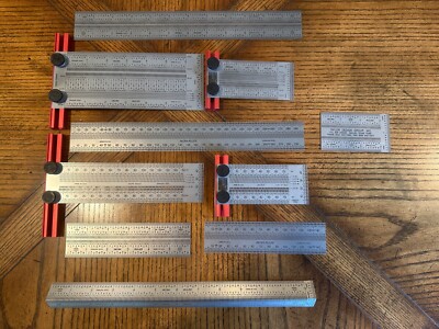 Incra Precision Stainless Ten Piece Rule Set, Imperial & Metric, Excellent  LN
