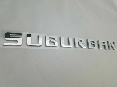 2pc Chrome Suburban For Chevy Door Name Badge Letters Rear