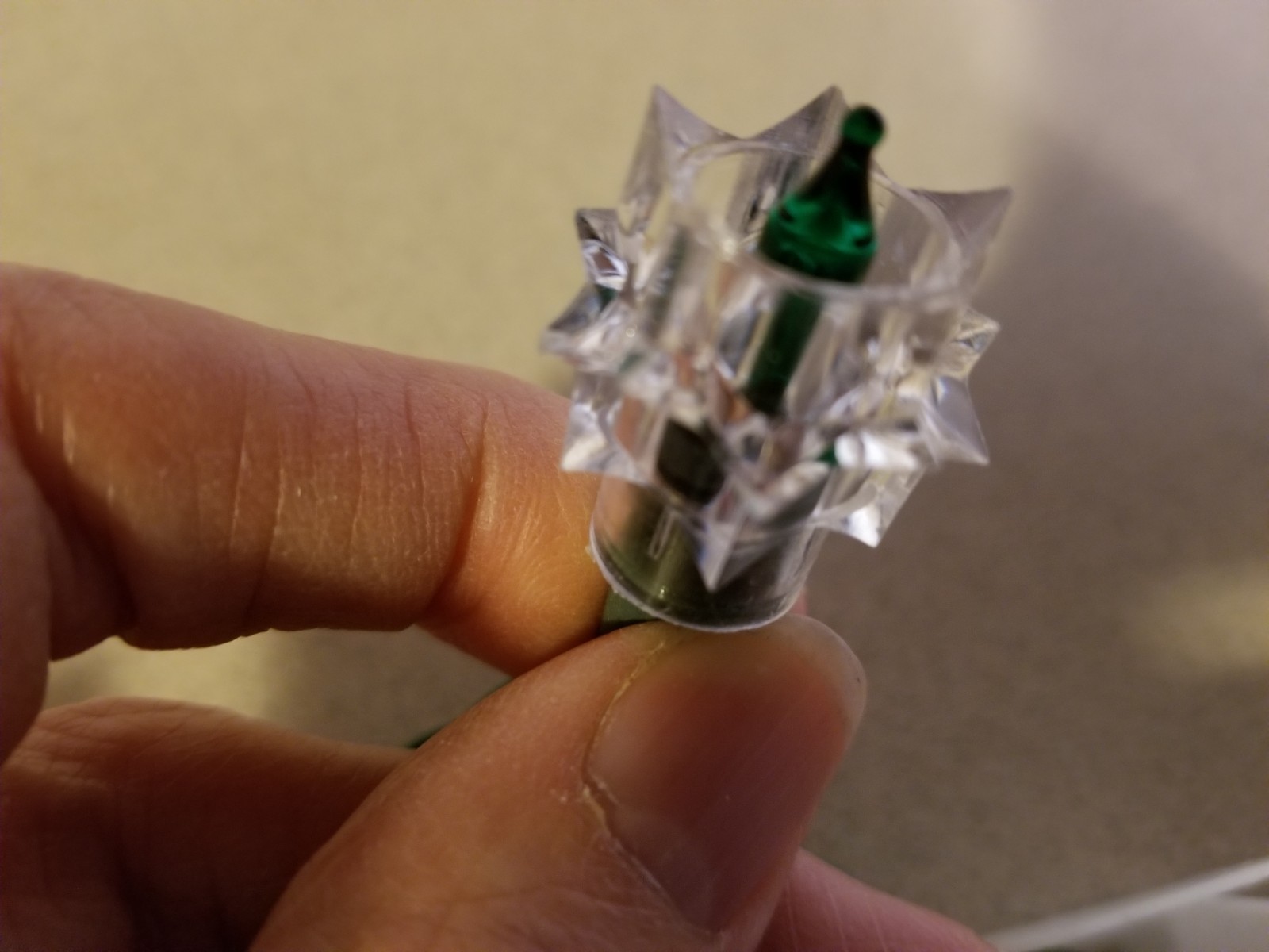 2 RARE NIB Crystal Star Christmas Lights, 2 Strings of Green Lights, NEW IN BOX