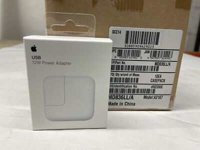 Box of 10- Apple 12W USB Power Adapter Charger Model A1401 Ipad or Iphone