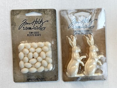 Tim Holtz idea-ology Salvaged Rabbits Tiny Eggs TH94303 TH94304 Easter Lot