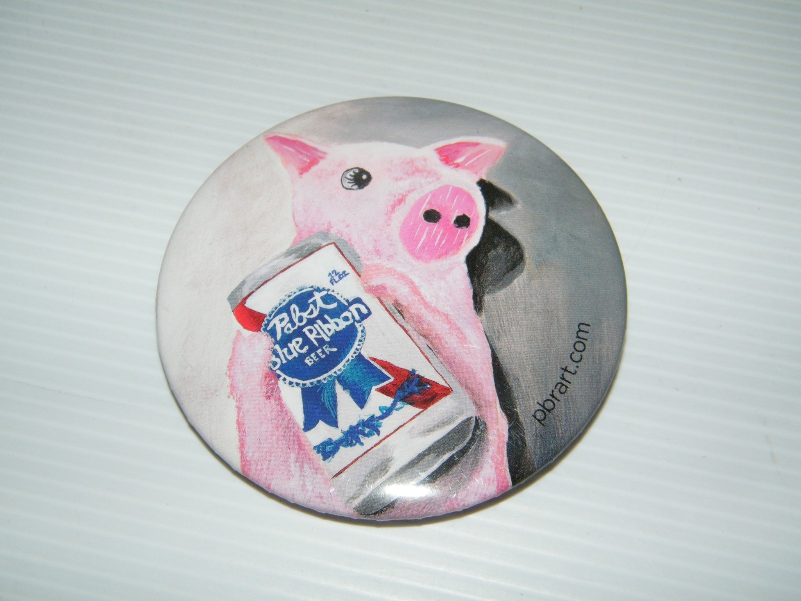 2 Pabst Blue Ribbon Beer Advertising Promo Pin Button Pinback PBR Pin-Up Girl +1