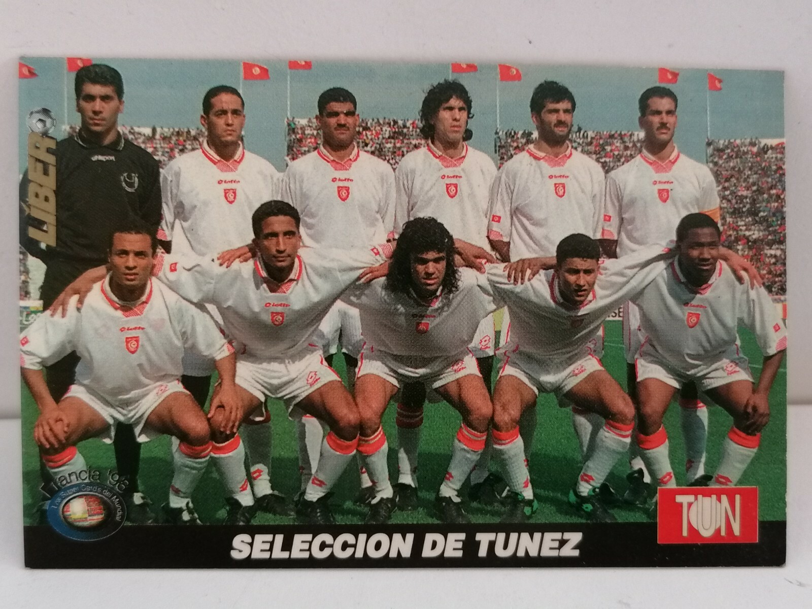 FRANCE 98 Card #85 TUNISIA TEAM, 1998 FIFA WORLD CUP TCG