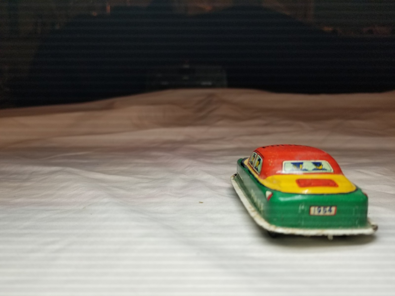 Vintage 1954 TIN LITHO FRICTION Motor - Police Car - Rare 1954!  Made in Japan