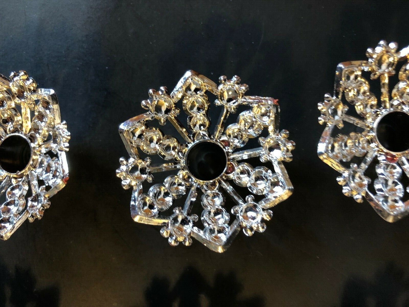 27 Vintage Silver Hard Plastic Christmas Tree Light Covers Reflectors