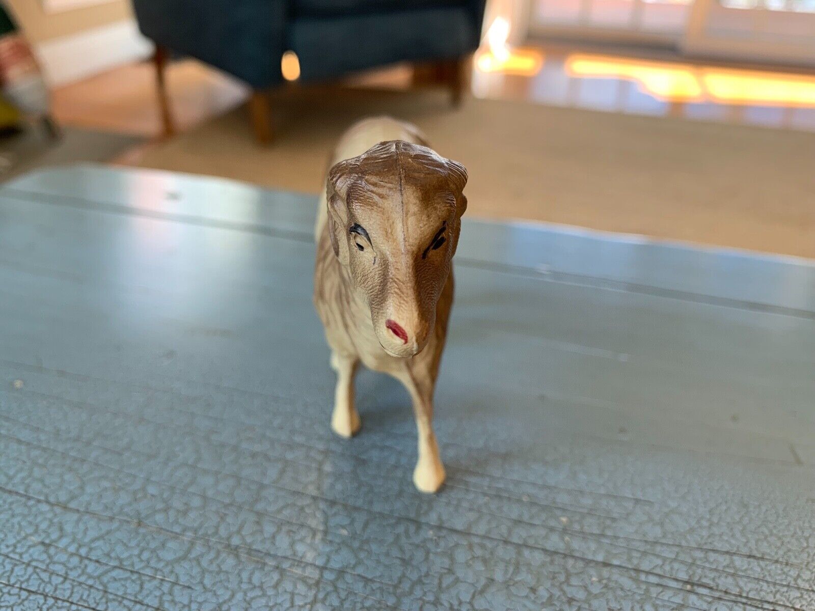 Brown Celluloid Antique Ram Vintage USA Toy