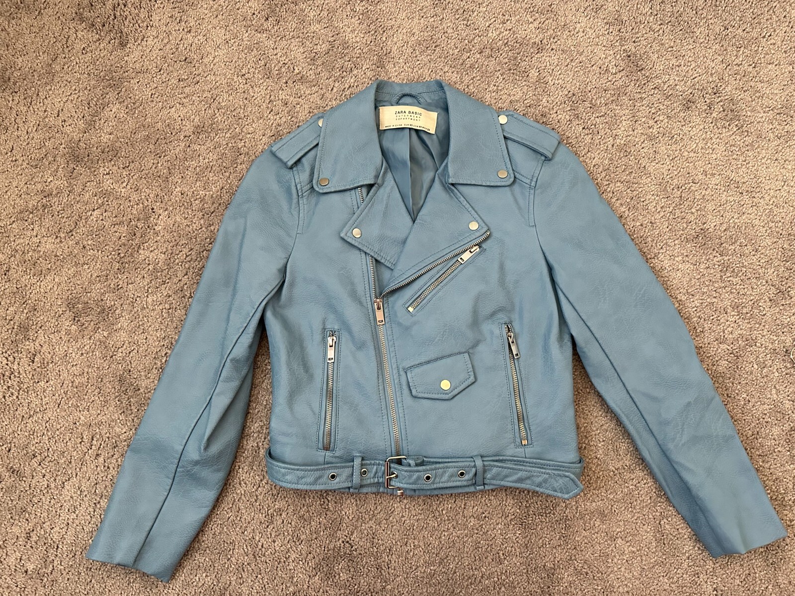 zara レザージャケット　XS ZARA ブラックレザージャケット XS - メルカリ