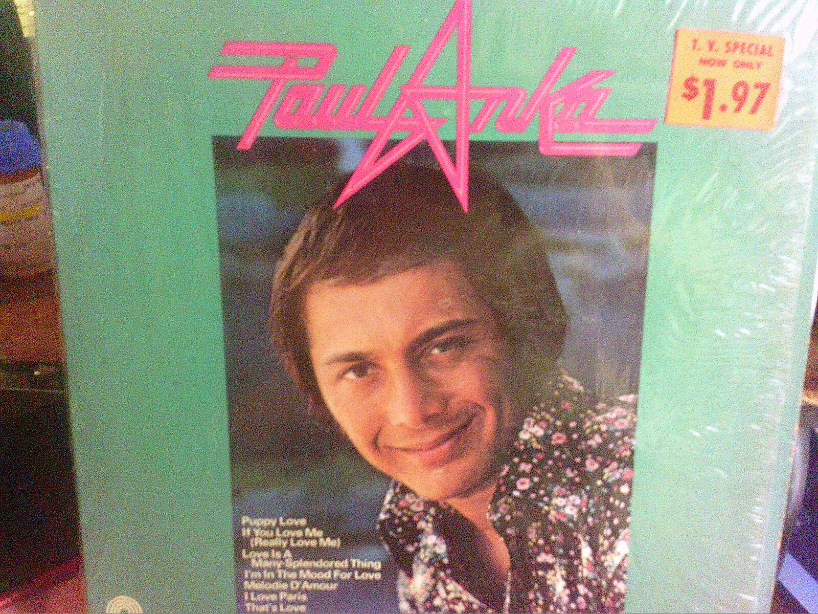 ポール•アンカ「パピー•ラヴ」（EPレコード） PAUL ANKA 1983 3508 PICKWICK SPC 3508 STEREO PUPPY LOVE