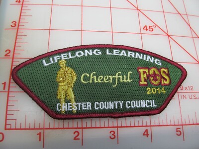 Chester County Council CSP collectible 2014 FOS CHEERFUL patch (r14)