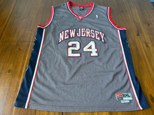 NIKE NBA new jersey NETS シューティングシャツ Lサイズ Nike New Jersey Nets Mens Kenyon Martin #6 Sewn NBA