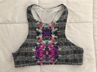 Basik Swimwear Womens Size 6 Crop Bikini Top Tank Racerback