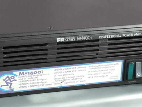 MACKIE M-1400i FR SERIES PROFESSIONAL 2 CHANNEL POWER AMPLIFIER 1400 WATT