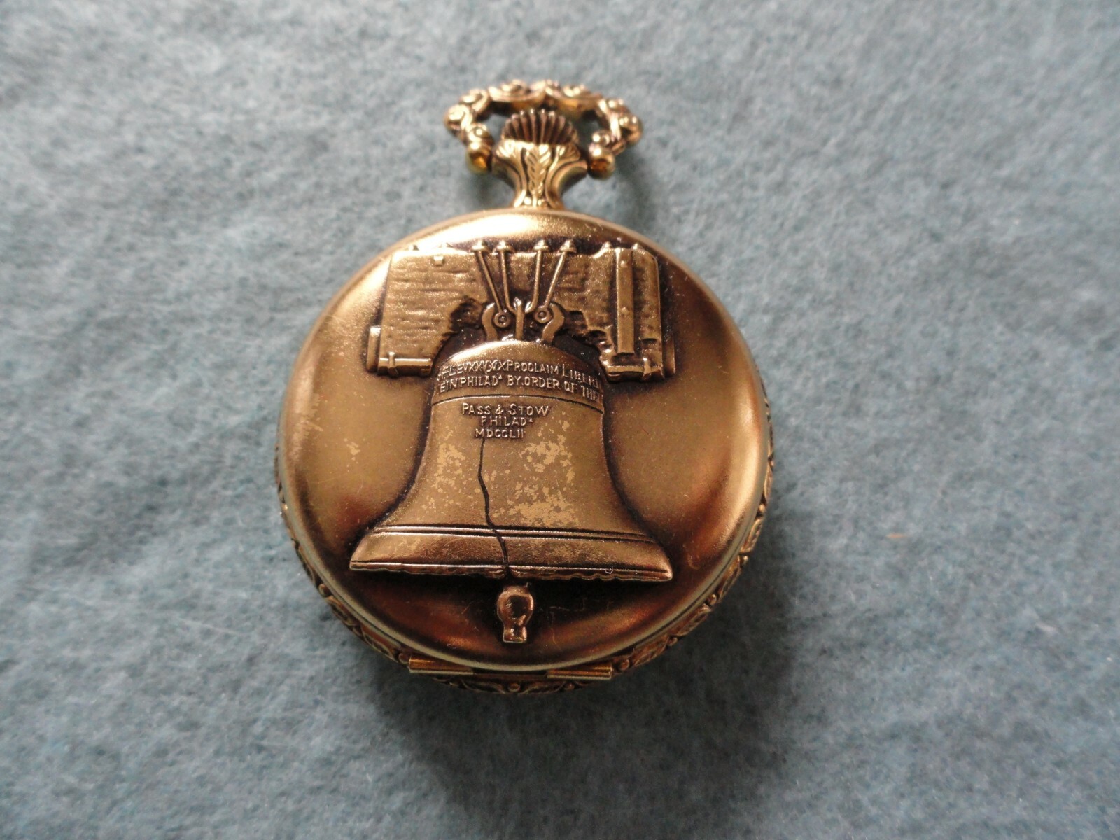 Vintage Swiss Made 17 Jewels Spirit of 76 Mechanical Wind Up Pocket Watch