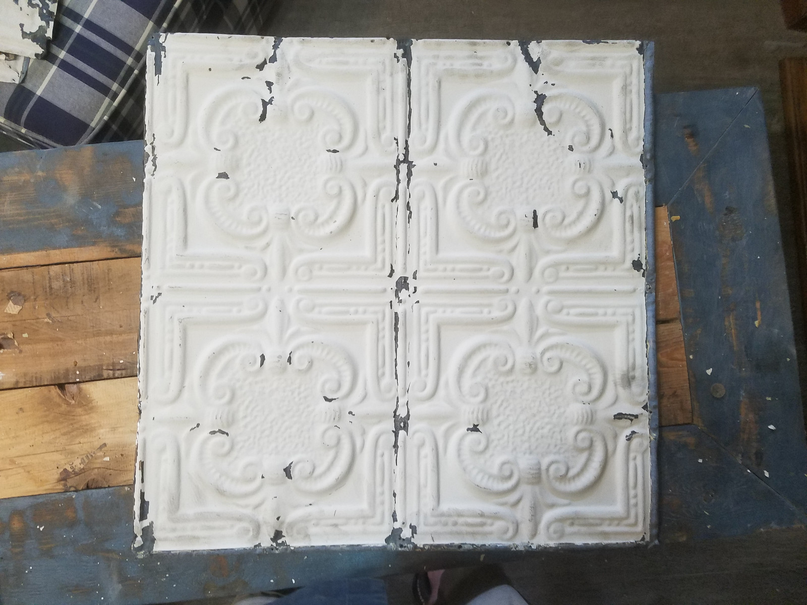 Four (4) Vintage Ceiling Tins 24x24in Free Shipping!!!