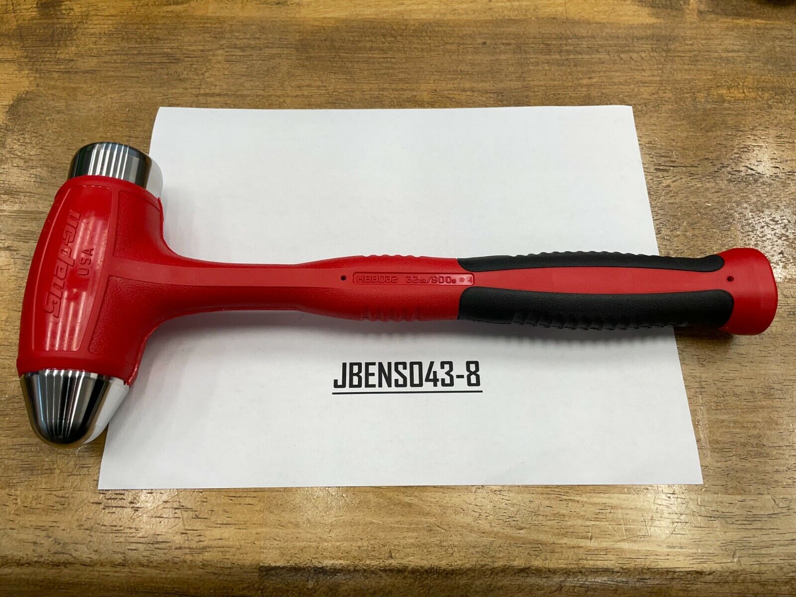 Snap-on Tools USA RED 32oz/900g Soft Grip Dead Blow Hammer Snap-on Tools USA RED 32oz/900g Soft Grip Dead Blow Hammer
