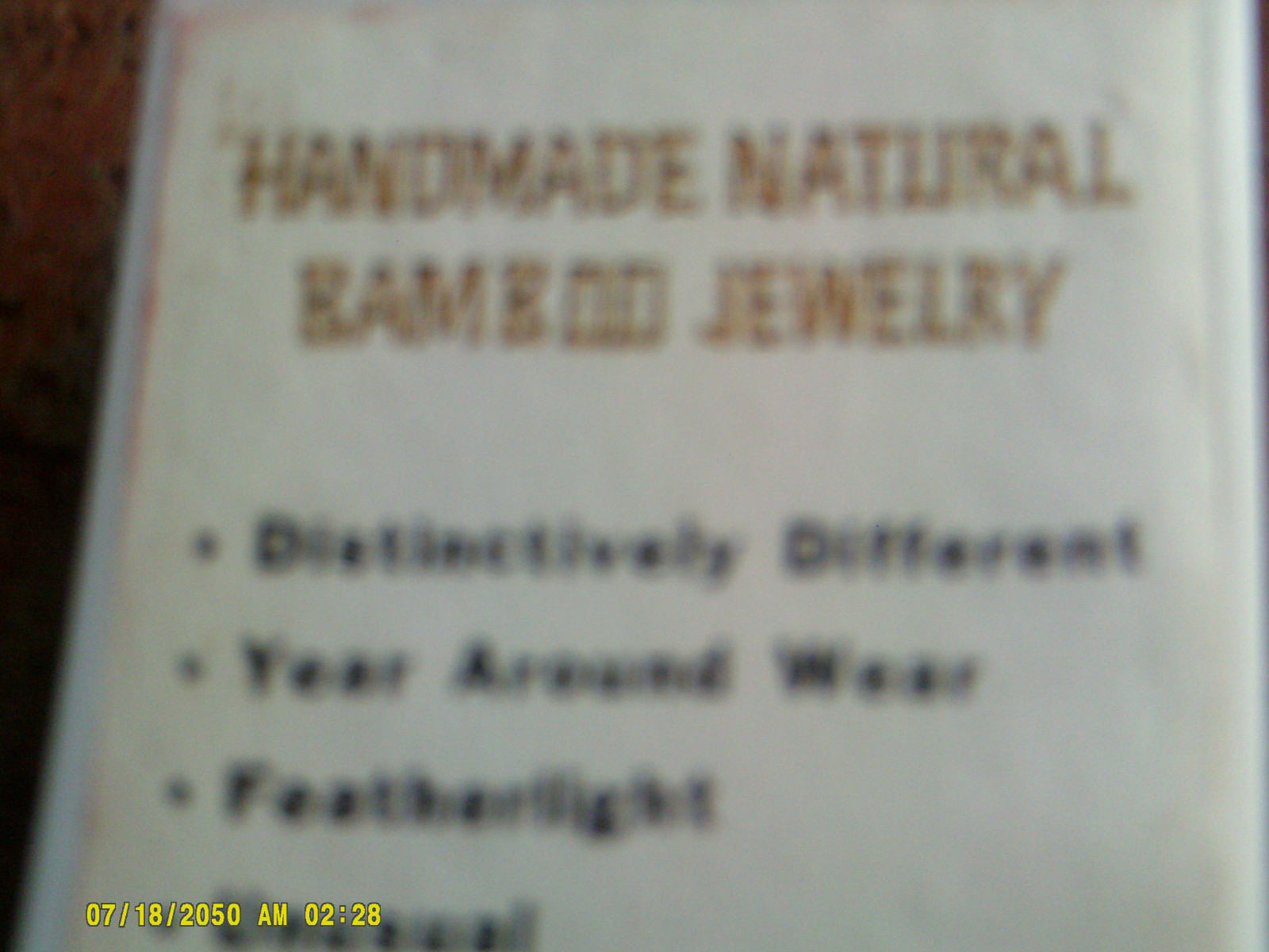 Handmade Natural Bamboo Jewelry by JH Schuler Hanover Pa Butterfly Pin (*)