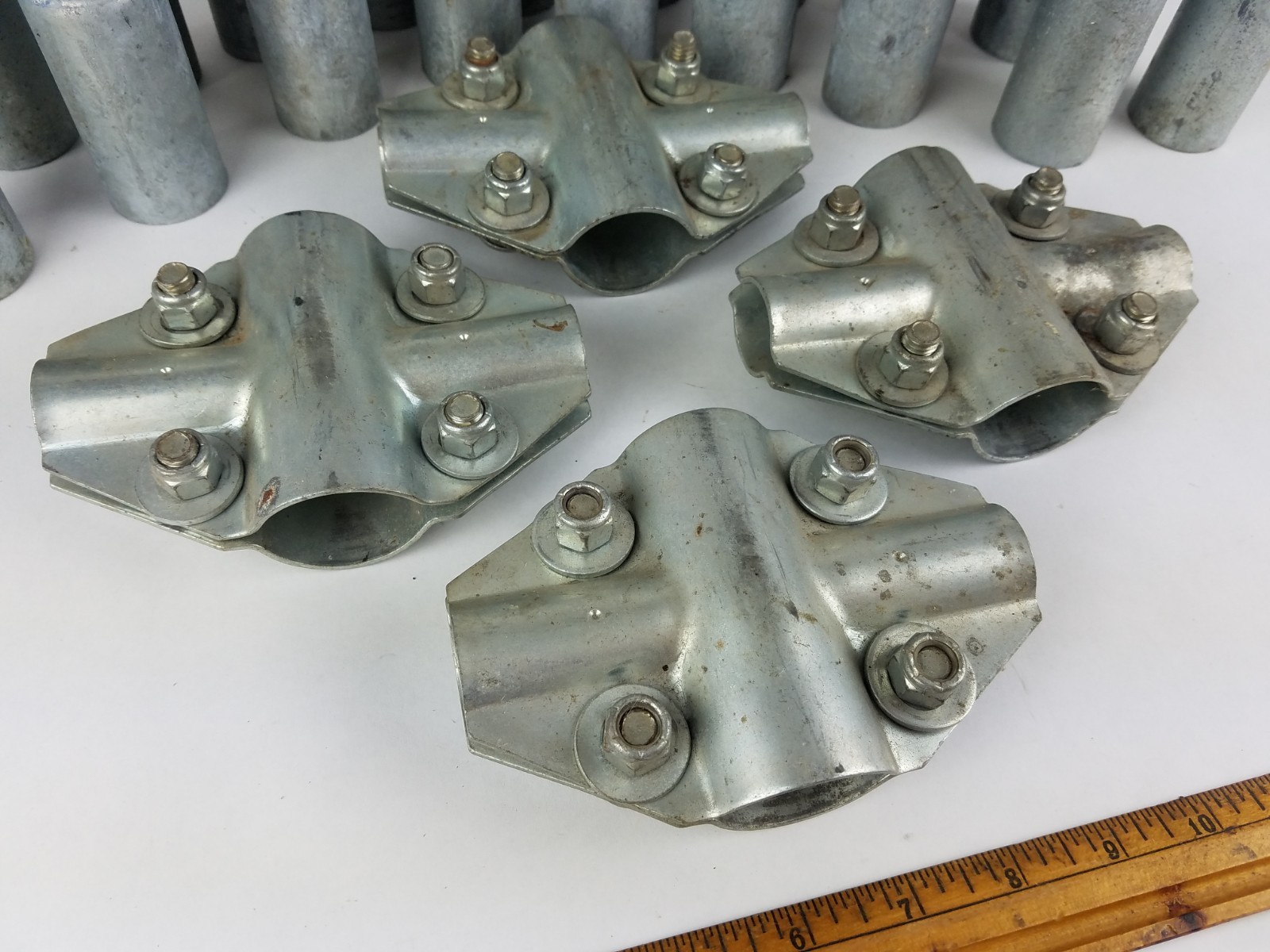 Chain Link Fence lot - 18 Top Rail Sleeves Galvanized Steel 1-3/8