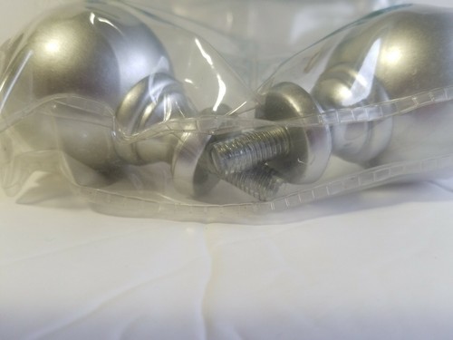 Cambria Kidz Ball Finials 62108 Nickel Pair Curtain Rod Ends