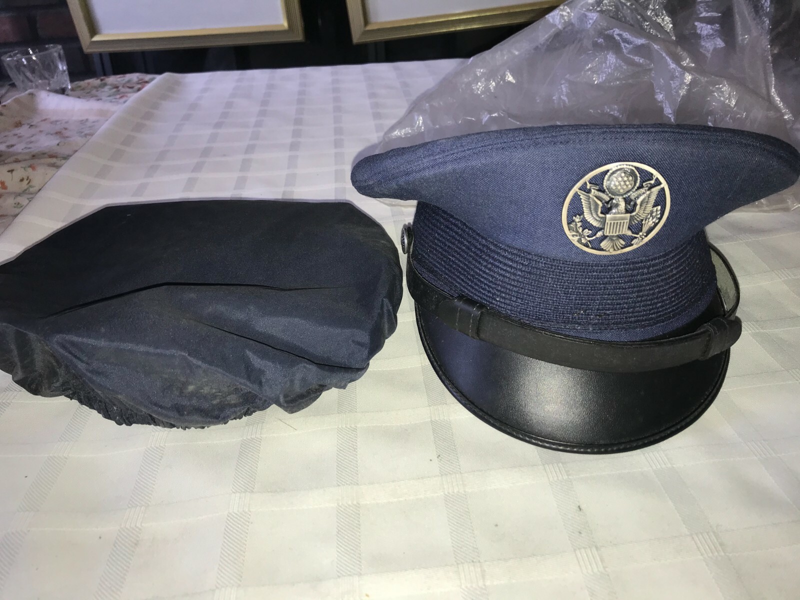USAF Hat BANCROFT SERVICE CAP Air Force BLUE TROPICAL #1549 USAF Hat BANCROFT SERVICE CAP Air Force BLUE TROPICAL #1549