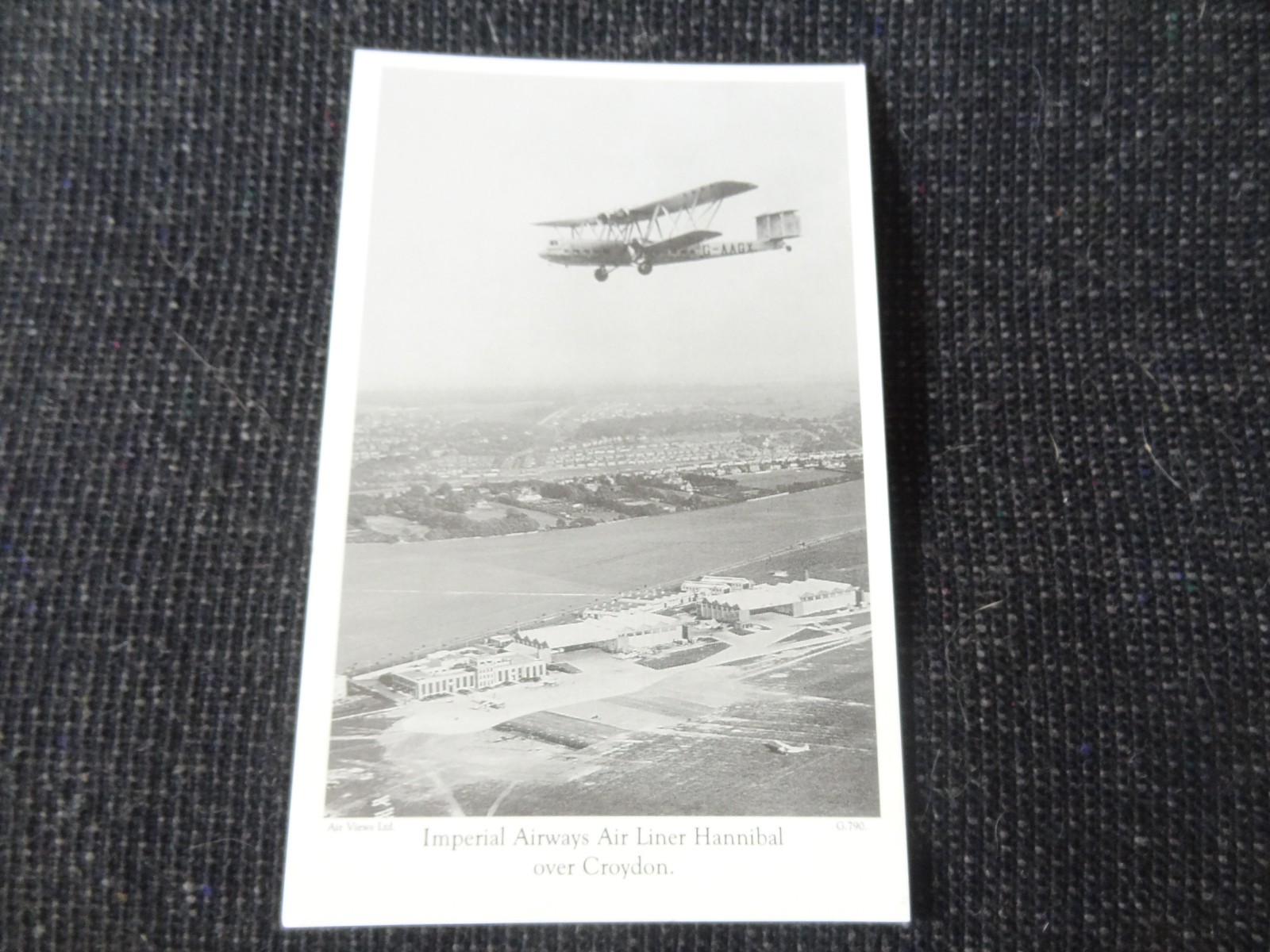 Imperial Airways Air Liner Hannibal Over Croydon REPRO Postcard - 118832