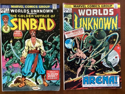 WORLDS UNKNOWN #4 (1973) & #7 (1974) - Lot of 2