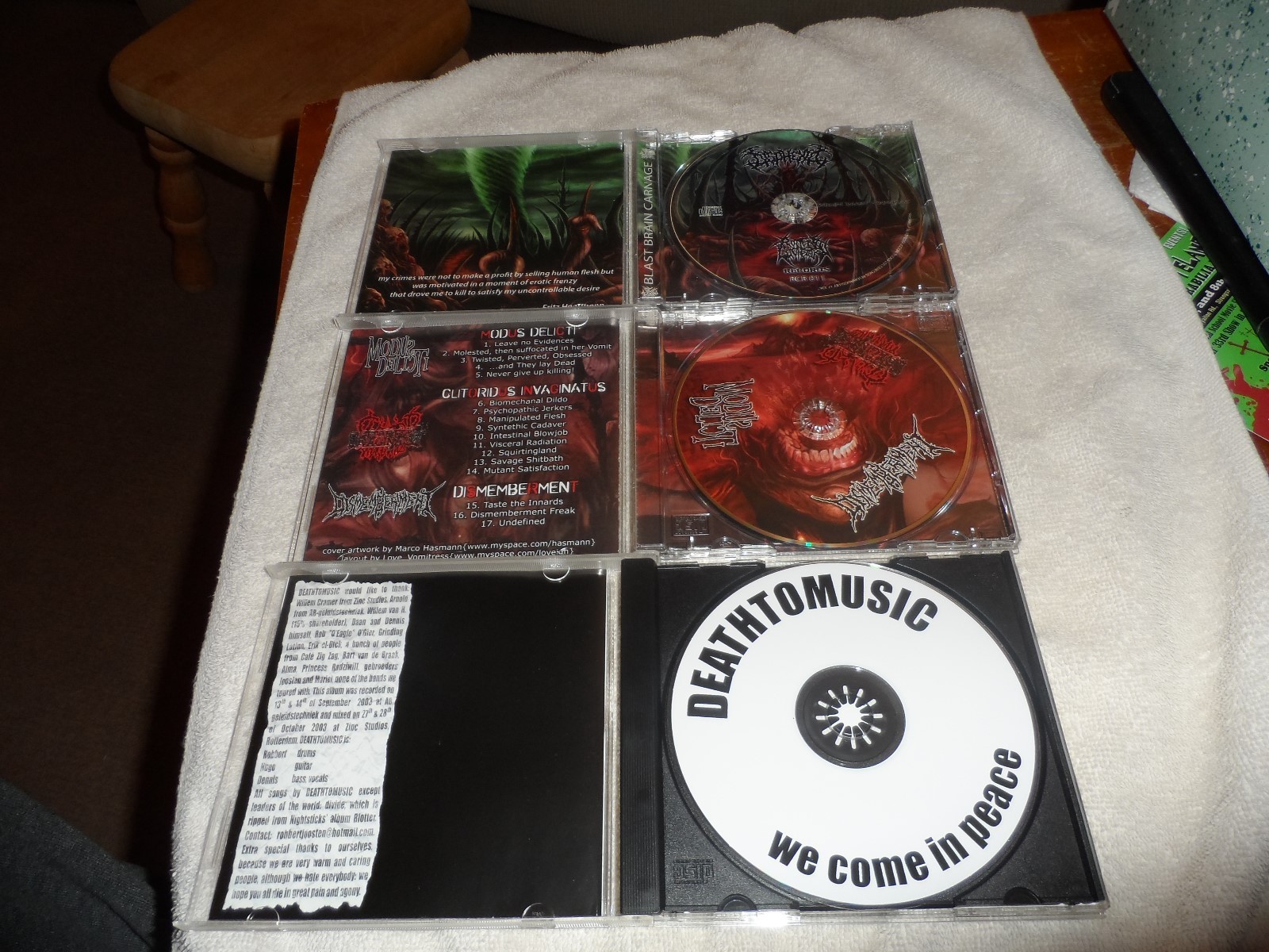 brutal death metal slam cd lot Disphexia Despise The Sun Genital Putrefaction
