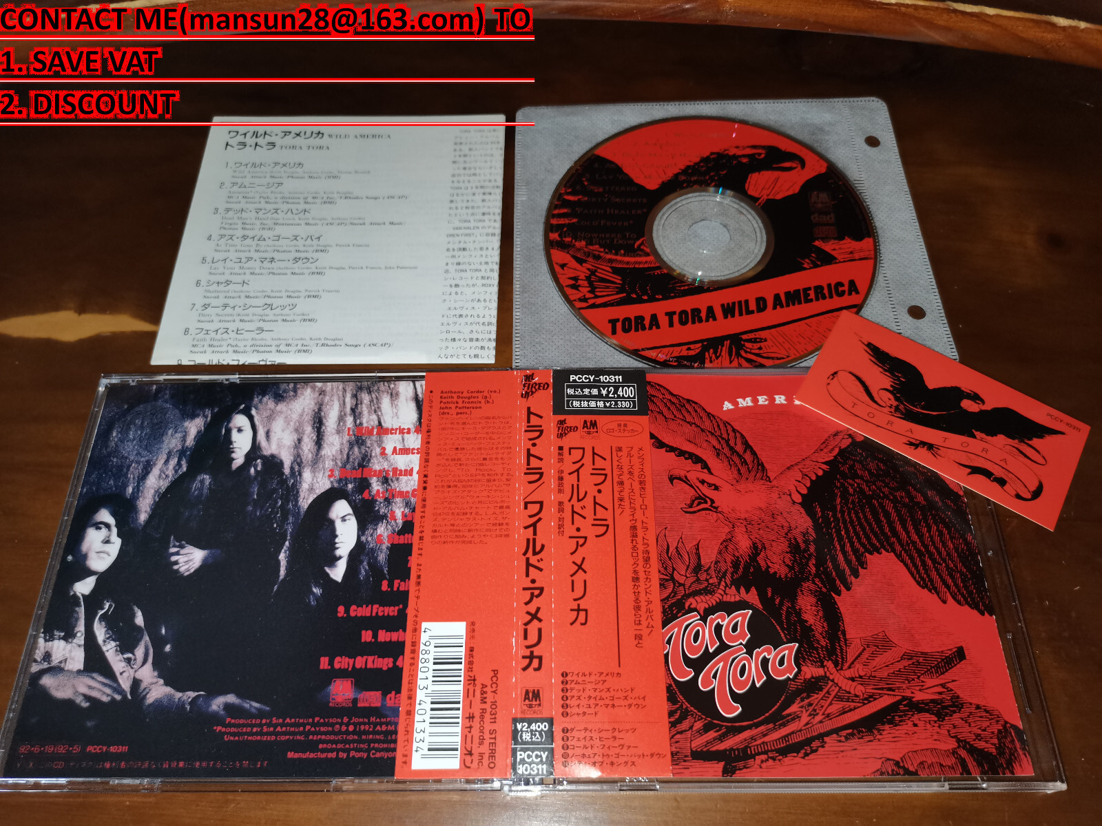 ワイルド・アメリカ／トラ・トラ　日本盤CD(ステッカー付き) Tora Tora / Wild America JAPAN w/Sticker PCCY-10311 T-A | eBay