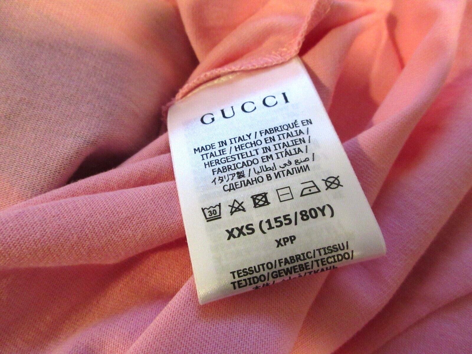 Pre-owned Gucci X Adidas Cropped Pink T-shirt Women's Size Xxs Authentic 693637