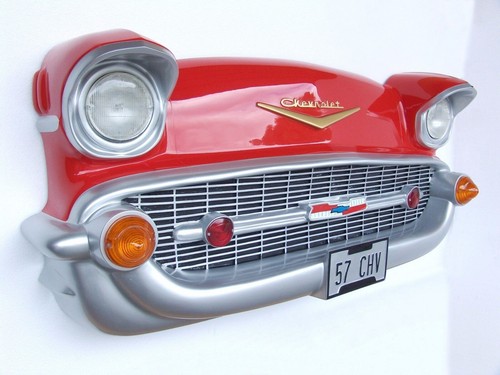 Red 57 Chevy Front Car Wall Decor Full Size - 57 Chevrolet