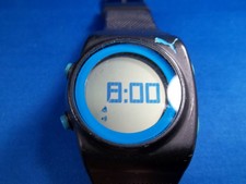 PUMA #805 DIGITAL VINTAGE WATCH #910851003 TRIPLE BLACK W BLUE BEZEL RUNS 100% | eBay
