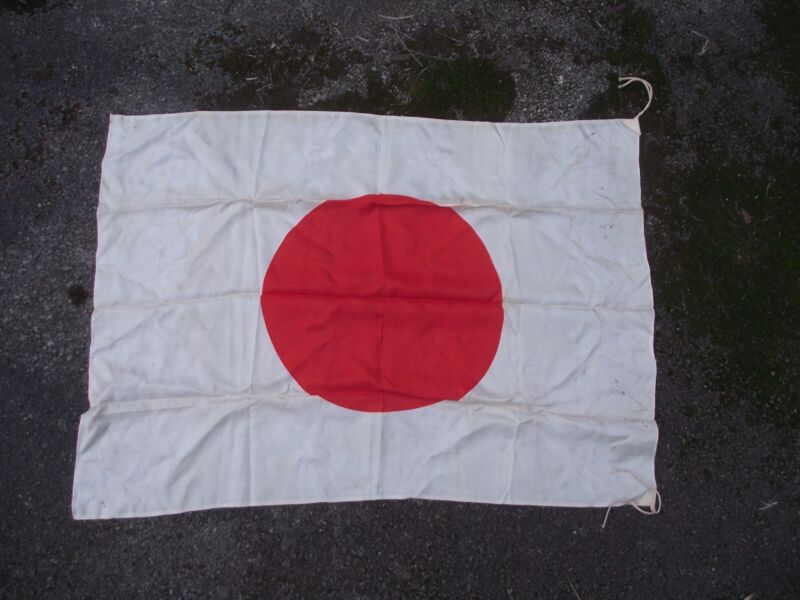 Original  ww2 era Japanese meatball silk flag , burma campaign bring back
