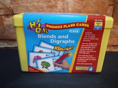 Hot Dots - Blends and Digraphs- Phonics Flashcards Set 4 EI-2783 Educational NEW