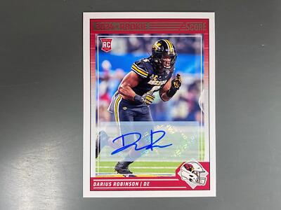 Darius Robinson 2024 Score Auto Autograph Rookie RC Missouri Cardinals C7