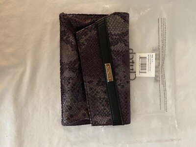 Miche Clutch Purple Snake 8'' X 5'' New Inside Zipper