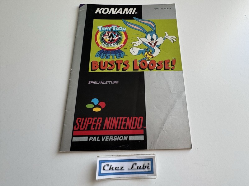 Notice - Tiny Toon Adventures Buster Busts Loose - Super Nintendo Snes - Pal Noe