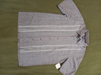 George Men Shirt | Color Gray | SIZE MEDIUM 38-40 | Button Front Shirt|