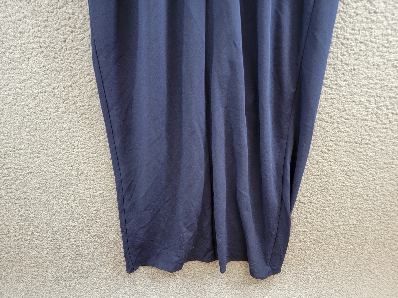 SLNY Twisted-Neck Tulip-Hem Dress Women's Navy Sleeveless Zip/Hook & Eye - Picture 11 of 16