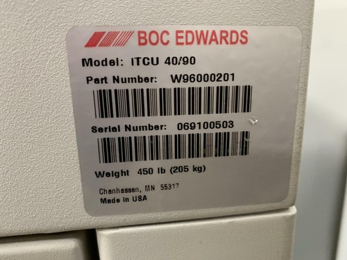 BOC Edwards iTCU 40/90 Temperature Control Unit (Chiller) Heat Exchanger