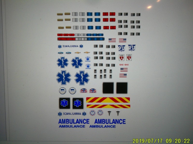 Ambulance Add On Decals for Hobbyists  1:25