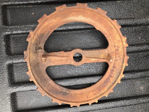 Vintage Rusty John Deere Medium Corn Seed Planter JD Disc Y2638 Steampunk Gear