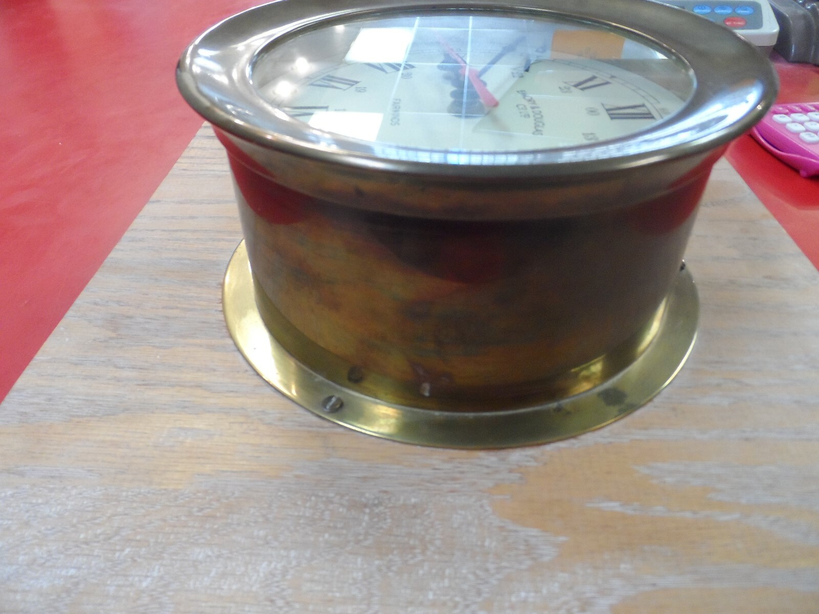 VINTAGE EMORY & DOUGLAS CO LTD FAIRWINDS BRASS SHIPS CLOCK