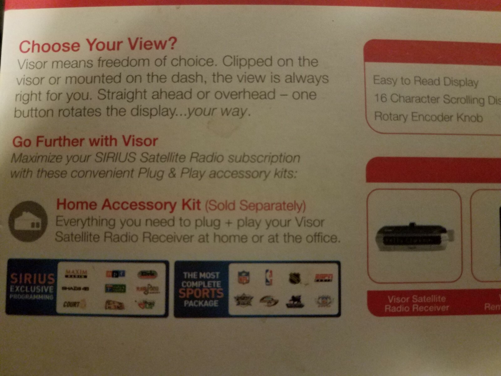 (NEW) XACT XTR3CK Sirius Satellite Radio Receiver With Vehicle Car Kit VISOR