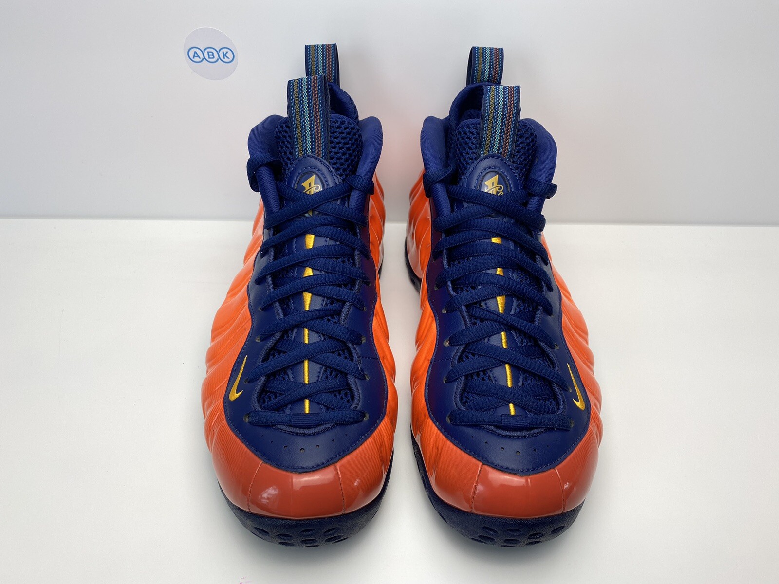 nike air foamposite one blue void rugged orange