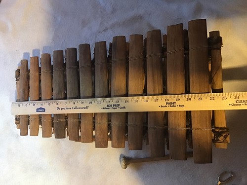 West African Wooden Balafon Xylophone Resonant Gourds 12 Tone Tribal Mallets