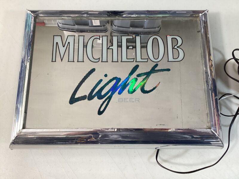 Vintage Michelob Light Light-Up Mirror - Anheuser Busch - 20" x 15"